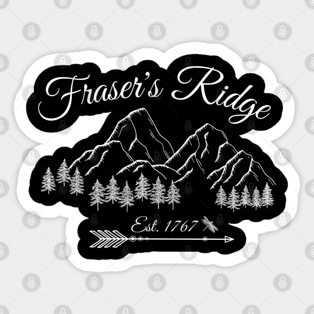 Fraser's Ridge North Carolina Est 1767 Sticker by MalibuSun